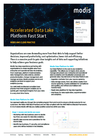 Modis Australia | Thumbnail | AWS Cloud | Accelerated Data Lake Platform Fast Start